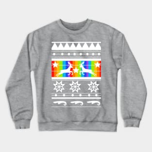 Rainbow Ugly Christmas Sweater Crewneck Sweatshirt